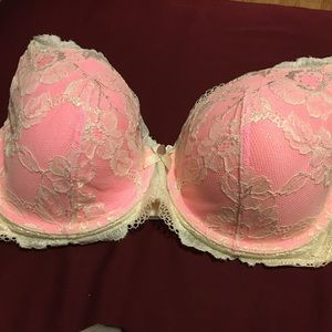 Victoria secret pink/white bra
